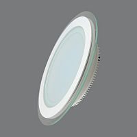 Встраиваемая LED панель стекло 705R-18W-3000K 200*38mm 1580Lm круглая