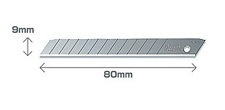 Лезвие для ножа OLFA 9мм,отлам. OL-AB-50B (упак. 50шт)