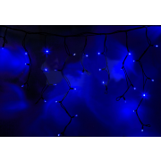 Бахрома синий 2,4м, 24нити 20-60см, 88LED, 5,5Вт, черный провод, гирлянд Айсикл NEON-NIGHT