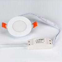 Встраиваемая LED панель ARLIGHT DL- 85М-4W White 220V 85*25мм 300lm круглая, белая