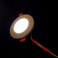 Встраиваемая LED панель 1606-R-6W-4000K 118*10мм 420lm круглая, белая