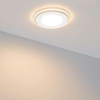Встраиваемая LED панель стекло ARLIGHT LT-R96WH 6W Day White 220V 431Lm круглая