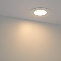 Встраиваемая LED панель ARLIGHT DL- 85М-4W Warm 220V 85*13мм 300lm круглая, белая