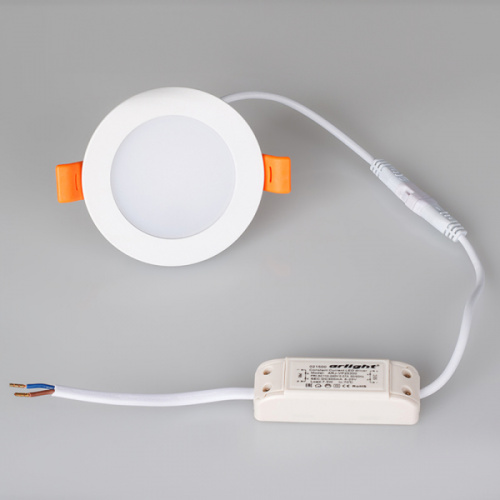 Встраиваемая LED панель ARLIGHT DL-BL90-5W Day White 220V 90*22мм 400lm круглая, белая