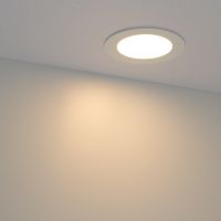 Встраиваемая LED панель ARLIGHT DL-120M-9W Warm White 220V 120*25мм 720lm круглая, белый тепл.