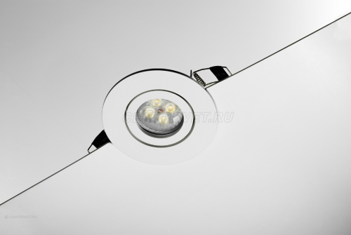 Врезной светильник QANA 1LR W Белый круглый под лампу 50мм GU10 потолочный