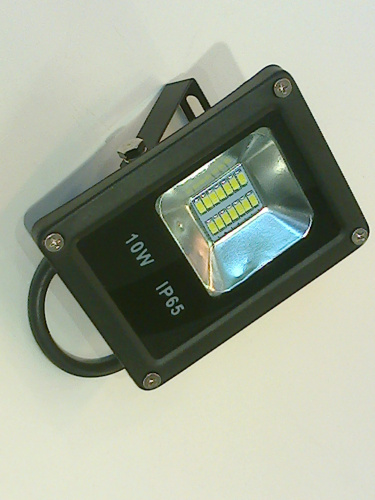 Прожектор светодиодный 10W SMD SLIM 220V IP65 White, черный корпус