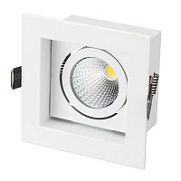 Встраиваемый LED светильник ARLIGHT CL-KARDAN-S102x102-9W (WH, 38 deg) Warm 102*102мм 680 lm 