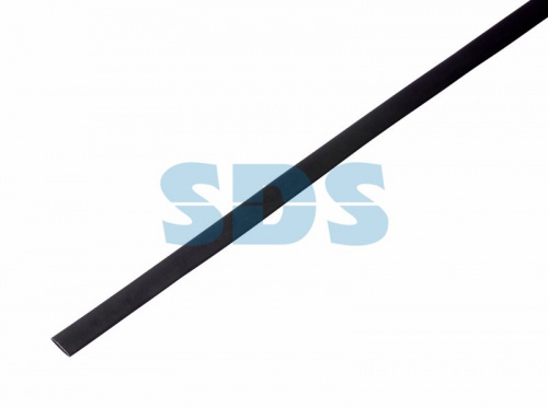 Термоусадочная трубка REXANT 5,0/2,5 мм, черная,1 м