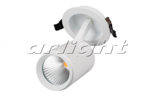 Встраиваемый направляемый LED светильник ARLIGHT LGD-678WH-9W Day White 25deg 220V D90*115мм 813lm