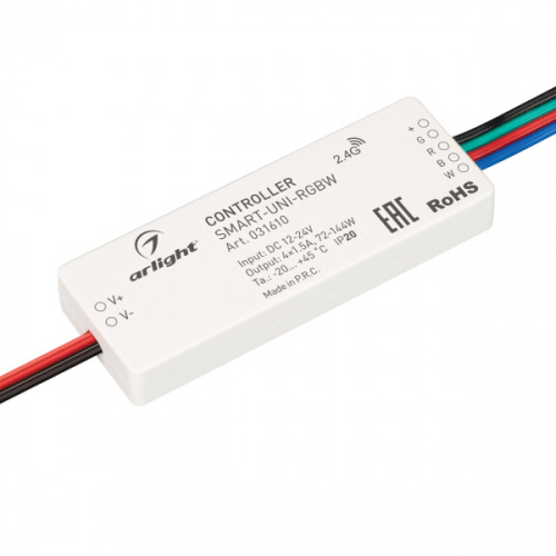 Контроллер RGBW приемник Arlight SMART-UNI-RGBW (12-24V, 4x1.5A, 2.4G)