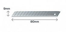 Лезвие для ножа OLFA 9мм,отлам. OL-AB-50B (упак. 50шт)