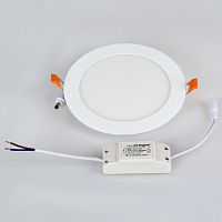 Встраиваемая LED панель ARLIGHT DL-172M-15W Warm 220V 172*13мм 1125lm круглая, белая