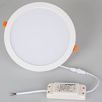 Встраиваемая LED панель ARLIGHT DL-BL225-24W Warm 220V 225*26мм 2160lm круглая, белая
