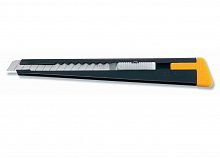 Нож OLFA "S" с отламывающ. лезвием 9мм (1шт в комплекте) чер. метал. корпус с зубчат. фиксатором