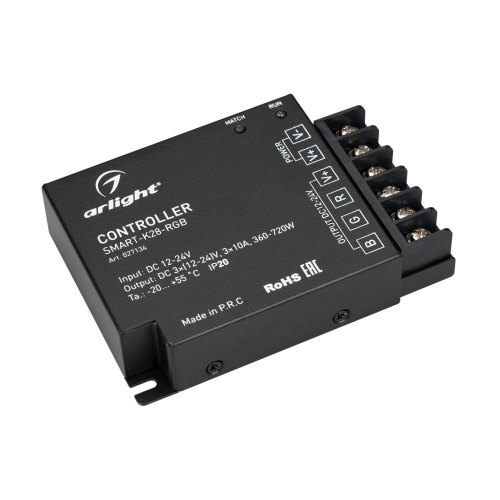 Контроллер RGB приемник Arlight SMART-K28-RGB (12-24V, 3x10A, 2.4G) 