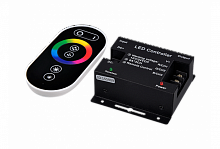 Контроллер RGB комплект с пультом ALFA (12-24V/216-432W, 3x6A) Черный ПДУ сенсор