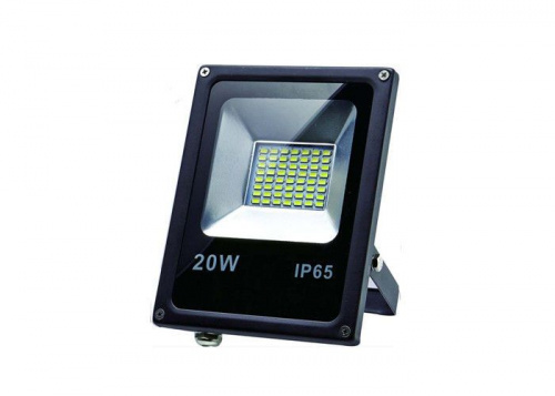 Прожектор светодиодный 20W SMD SLIM 220V IP65 White, черный корпус
